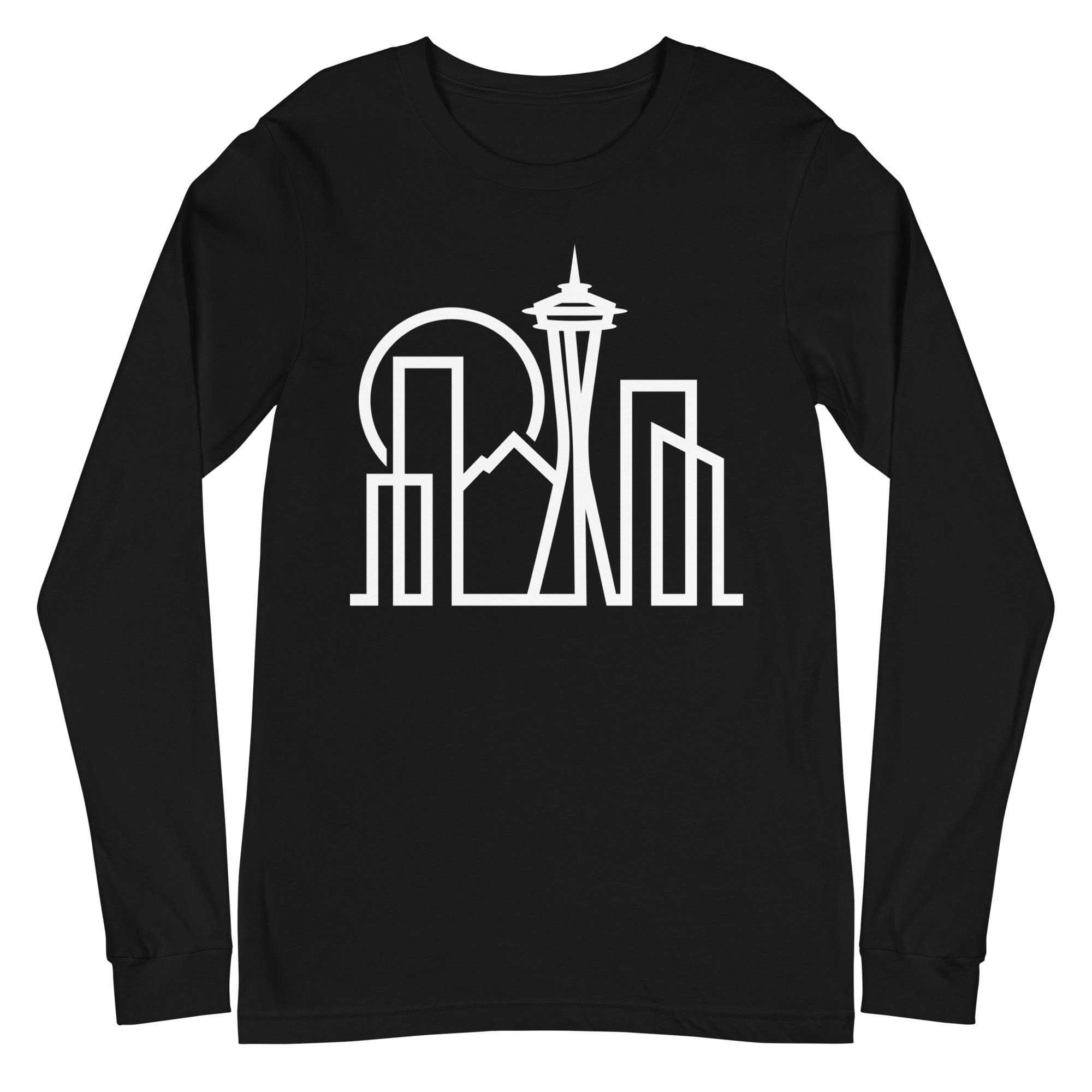 City Shirt Co Seattle Urban Dweller Long Sleeve T-Shirt Black / XS