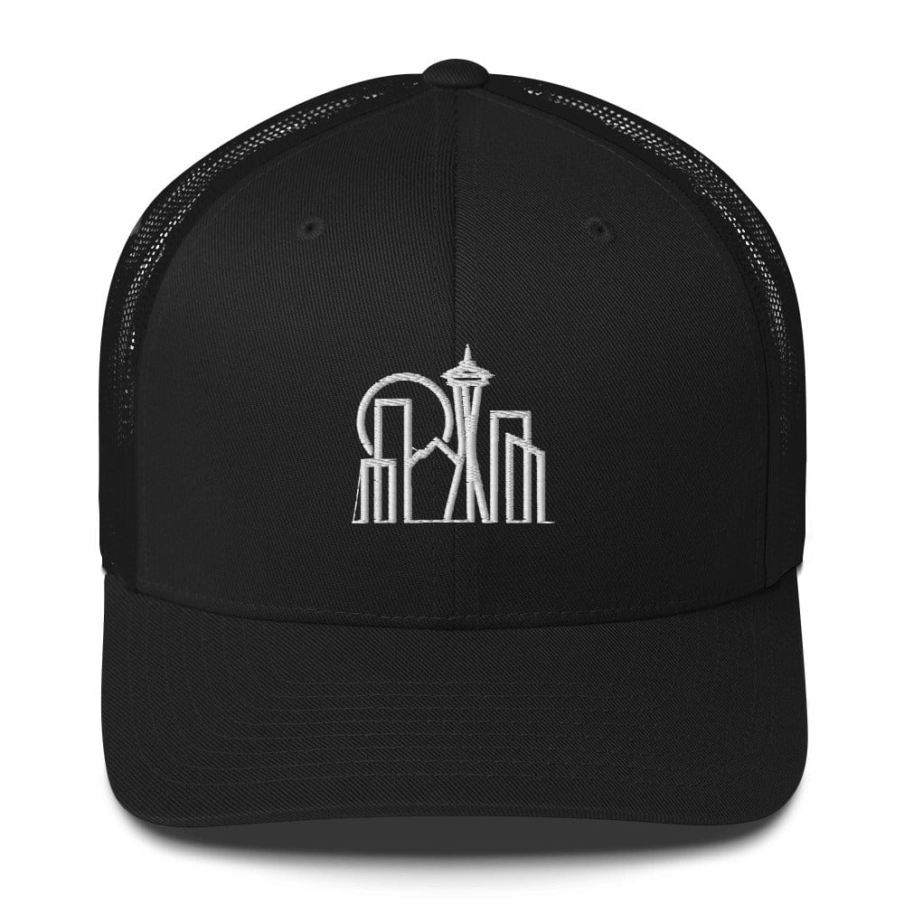 City Shirt Co Seattle Urban Dweller Trucker Hat Black