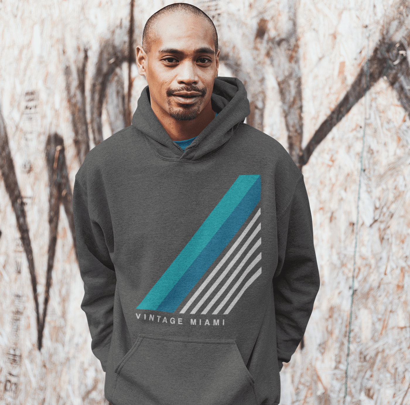 City Shirt Co Vintage Miami Hoodie