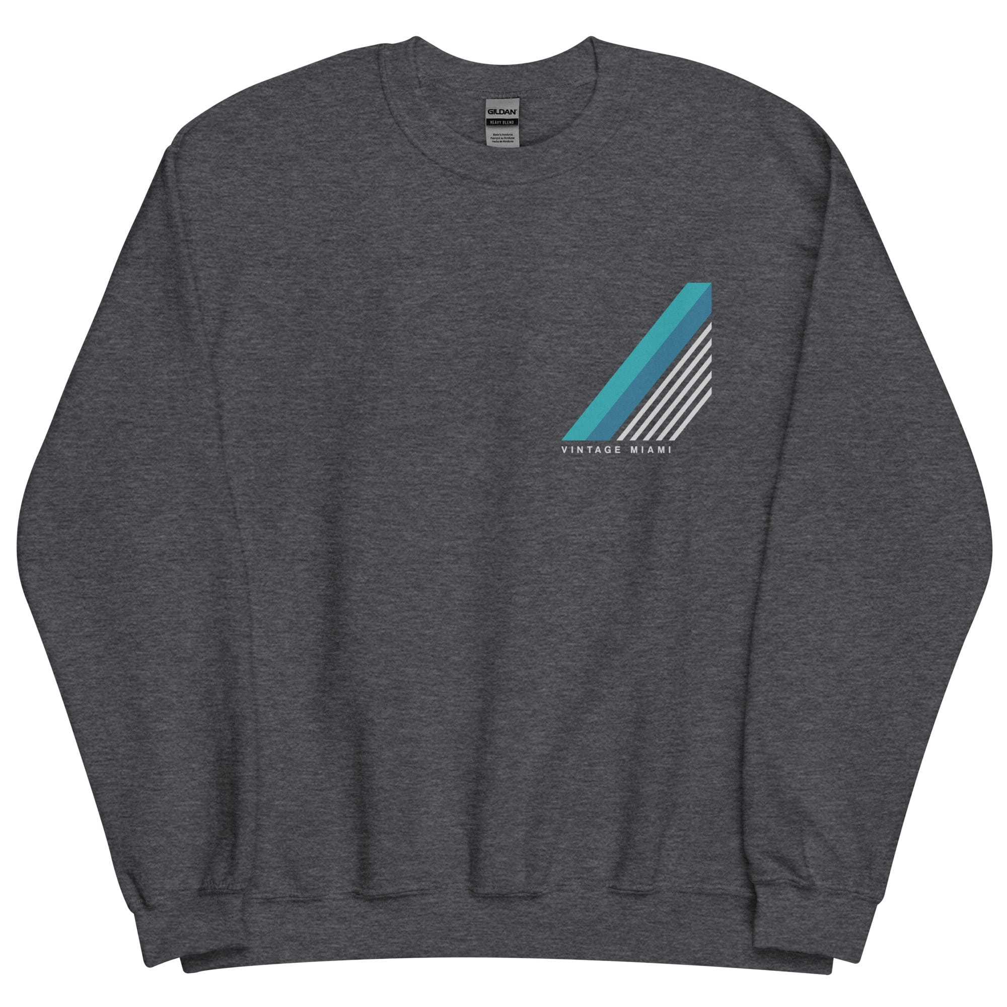 City Shirt Co Vintage Miami Sweatshirt Dark Heather / S