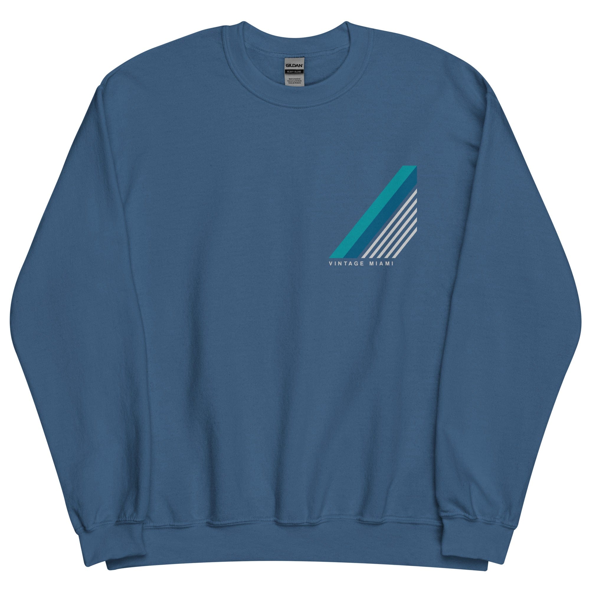 City Shirt Co Vintage Miami Sweatshirt Indigo Blue / S