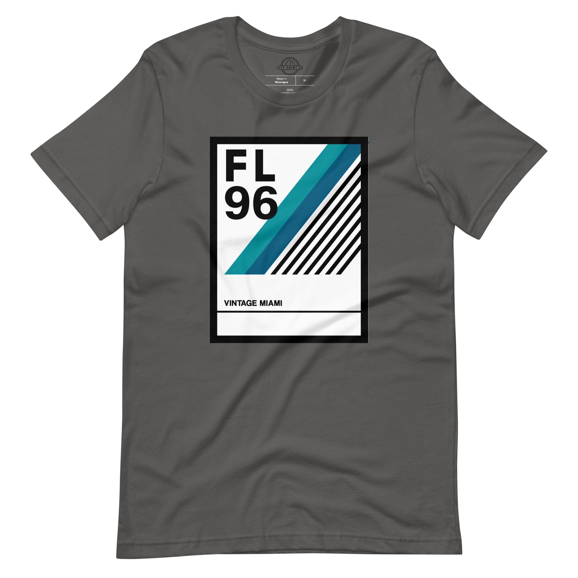 City Shirt Co Vintage Miami T-Shirt Asphalt / S
