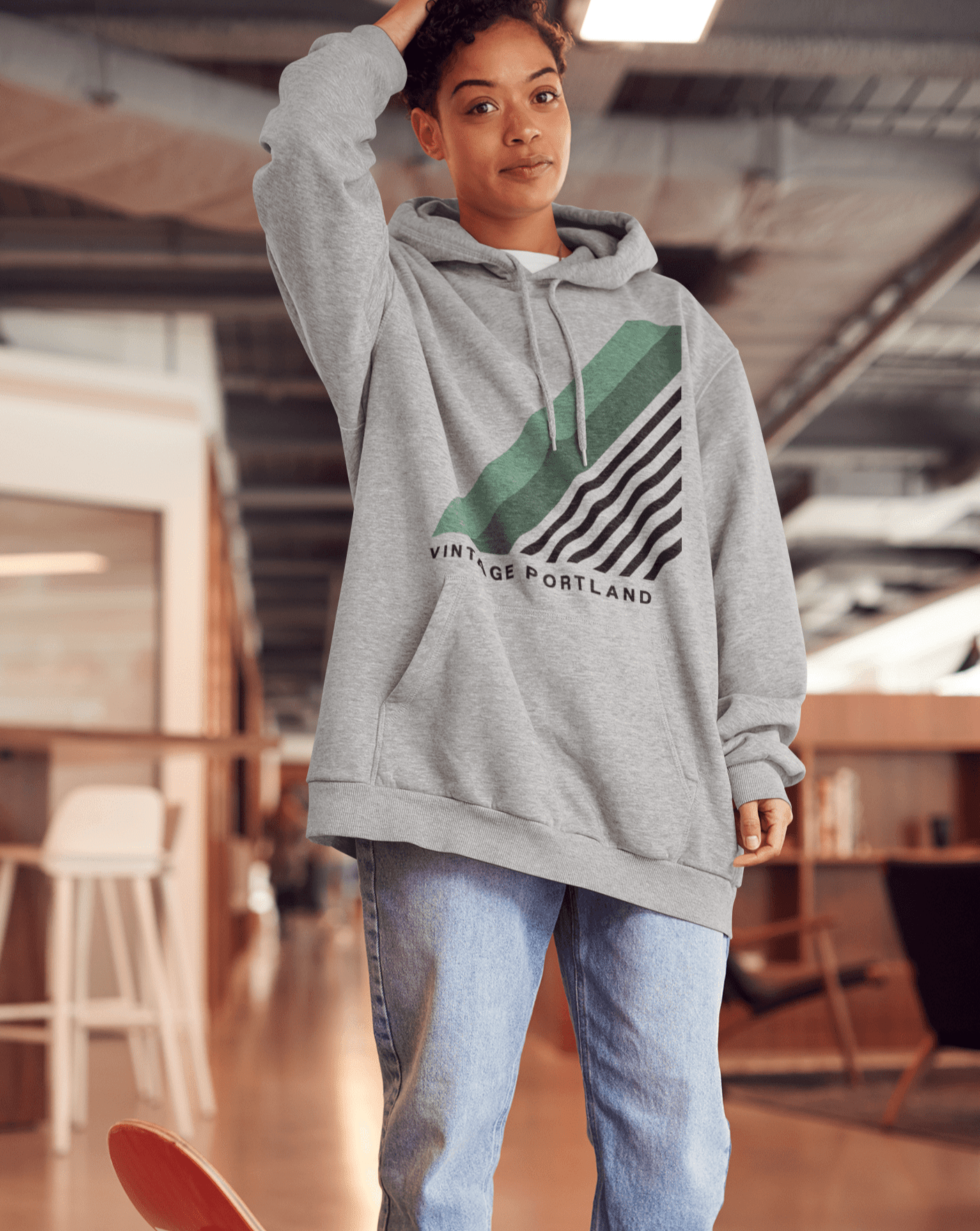 City Shirt Co Vintage Portland Hoodie