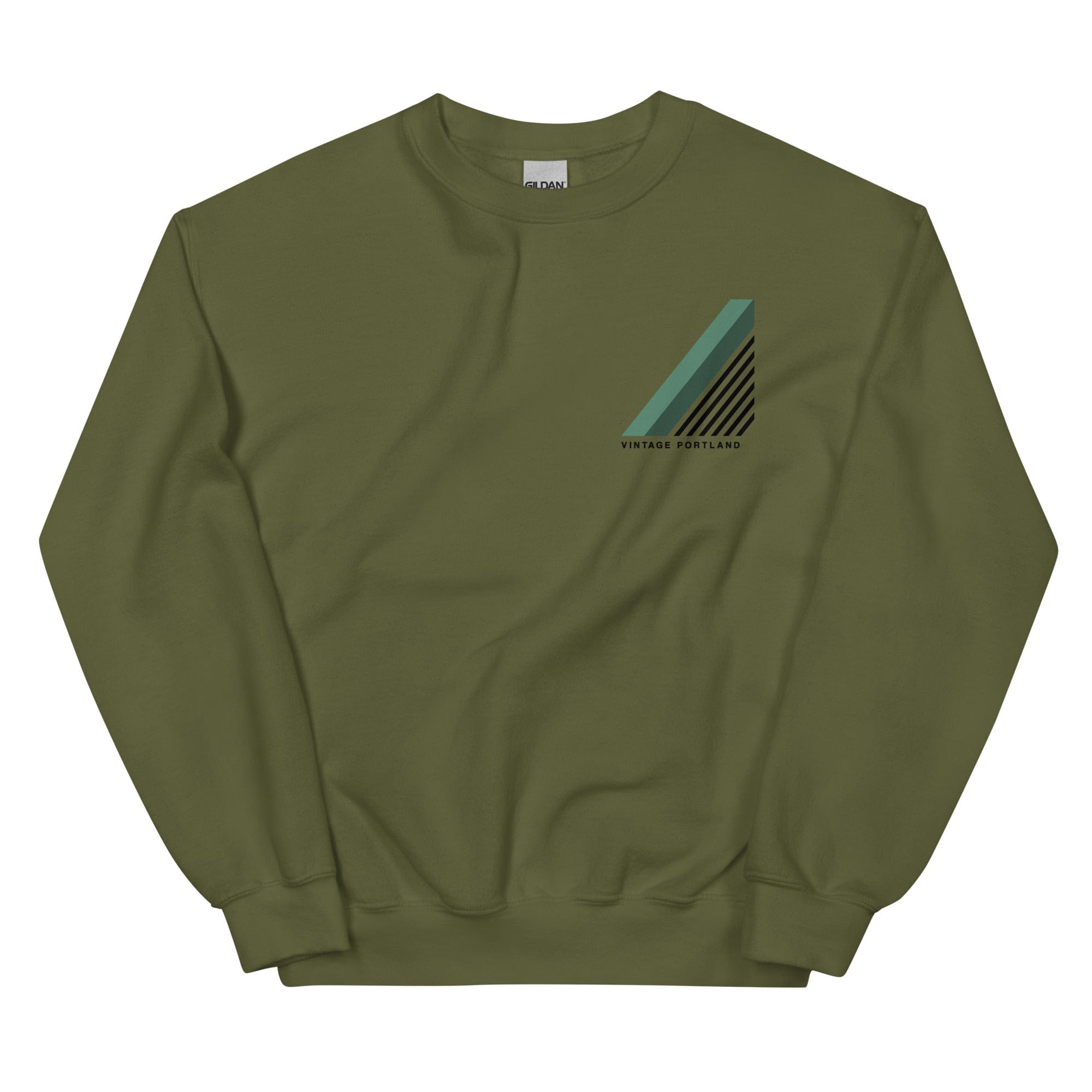 City Shirt Co Vintage Portland Sweatshirt Military Green / S