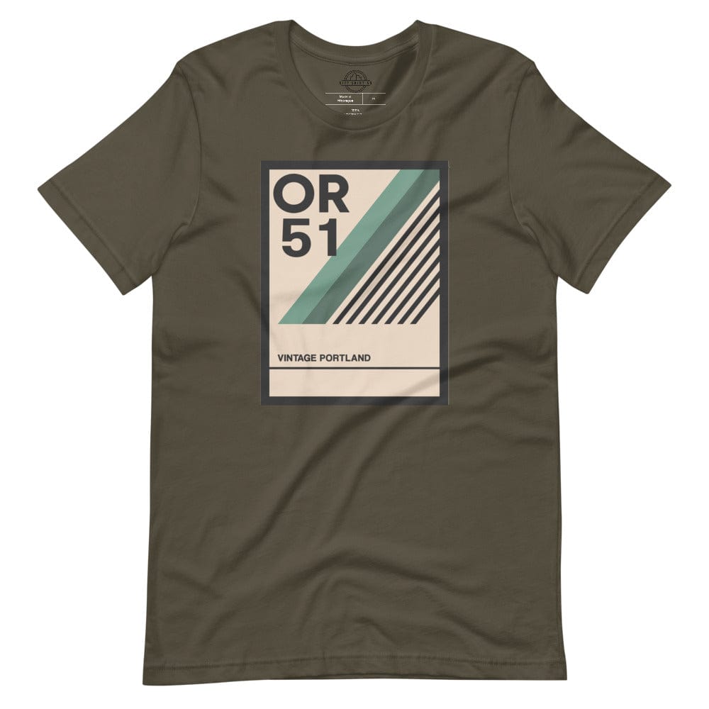 City Shirt Co Vintage Portland T-Shirt Army / S