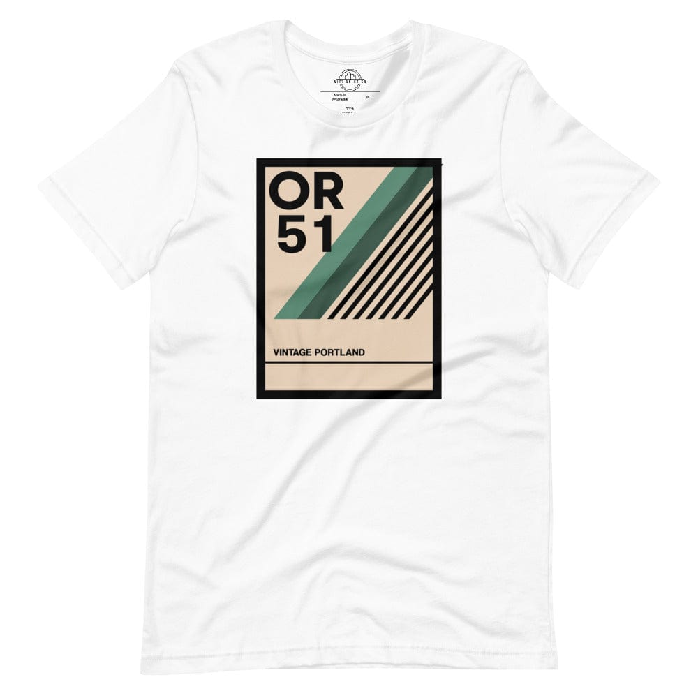 City Shirt Co Vintage Portland T-Shirt White / XS